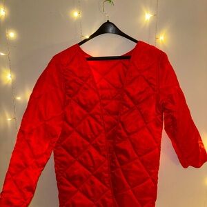 Isaac Mizrahi Red Puffer Fashion Jacket